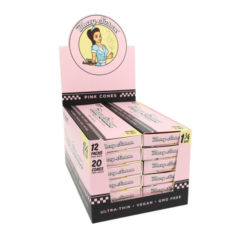 Blazy Susan Pink Cones | 12 Packs Per Box | 20 Cones Per Pack | 11/4 Size