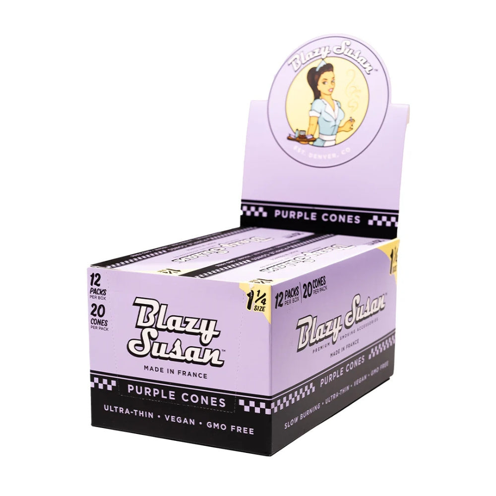 Blazy Susan Purple Cones | 12 Packs Per Box | 20 Cones Per Pack | 1 1/4 Size