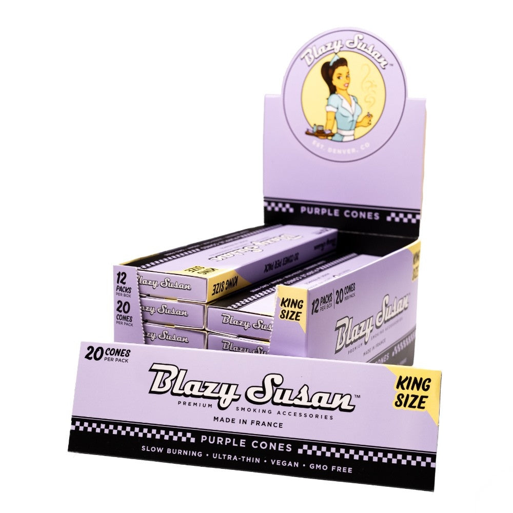 Blazy Susan Purple Cones | 12 Pack | 20 Cones Per Pack | King Size