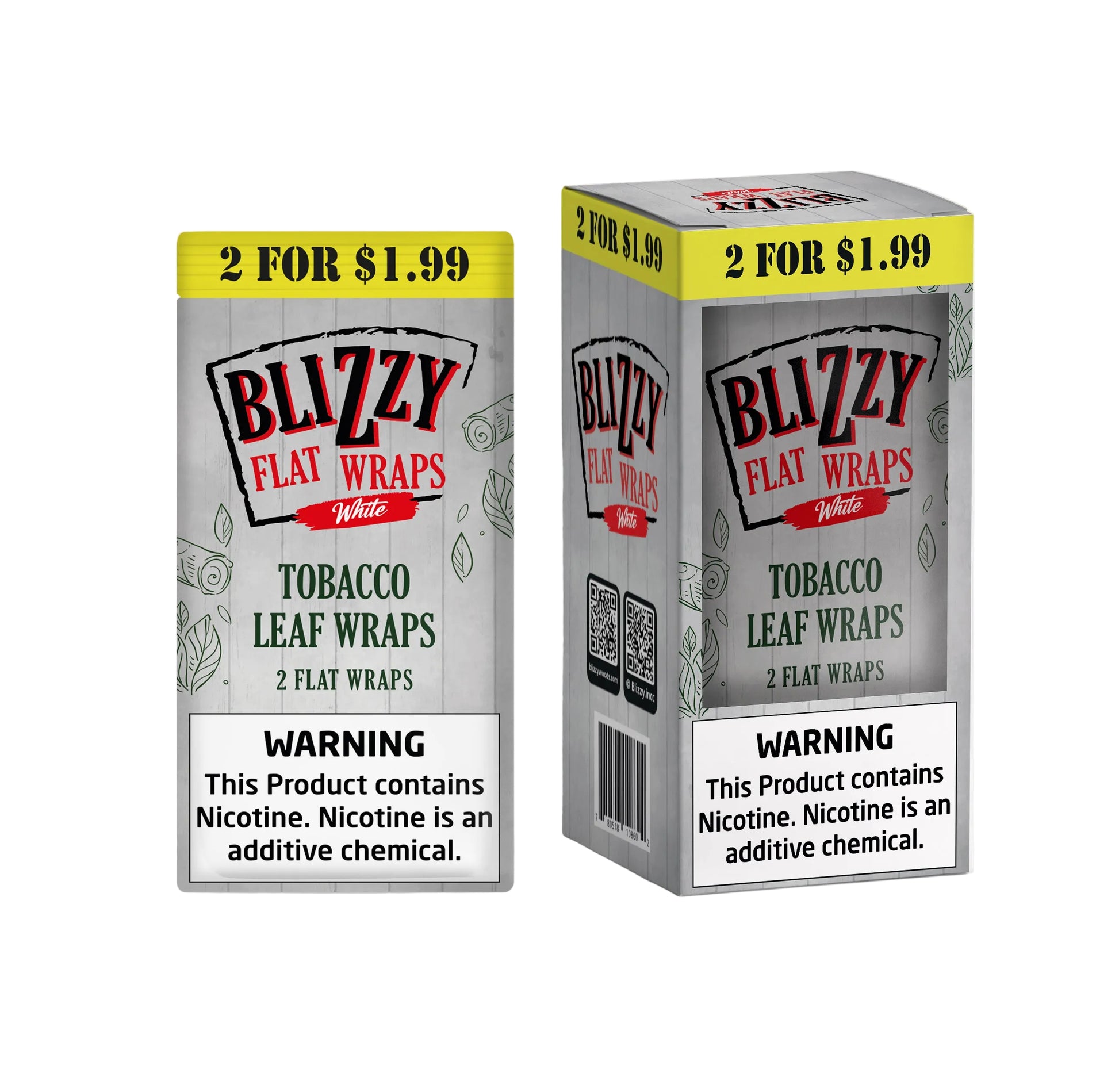blizzy flat wraps white