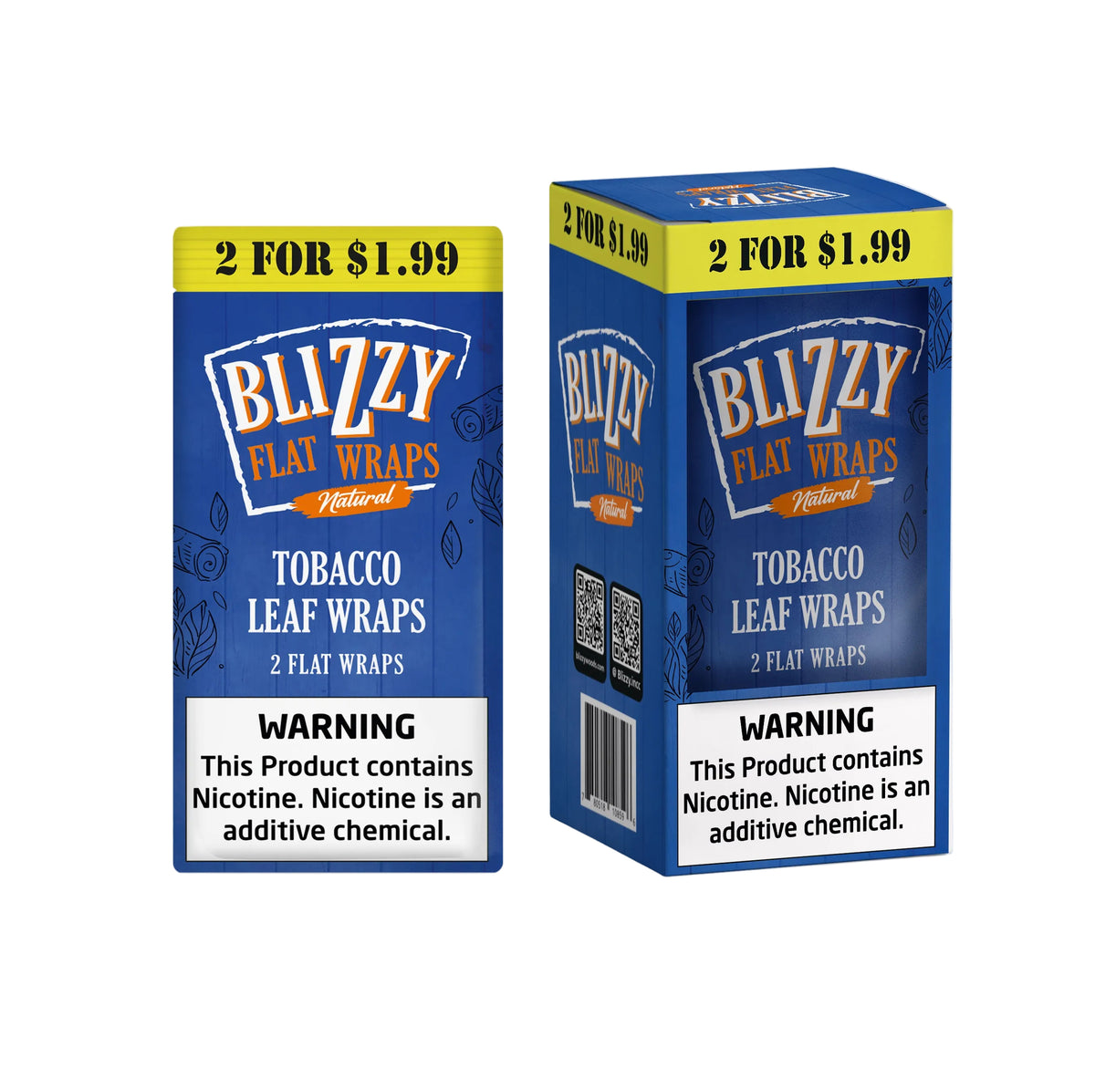 Blizzy Flat Wraps | Tobacco Leaf Wraps