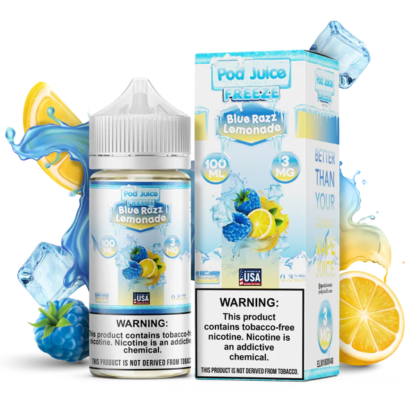 Pod Juice Nicotine E-Juice | 3-6MG | 100ML | Multiple Flavor Option
