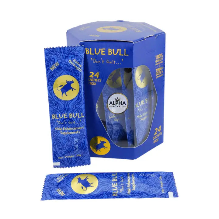 Blue Bull Male Enhancement Supplements | Hexagon | 24 Sachets Per Box