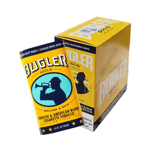 Bugler Cigarette Tobacco | .65oz. x 6 Pouches | Gold