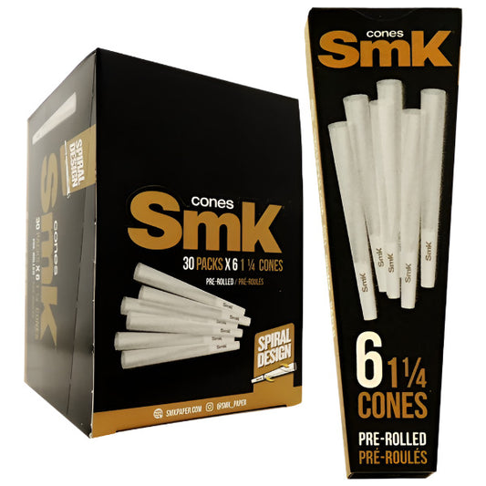 SMK Cones | 30 Packs x 6 | 1 1/4 Pre-Rolled Cones