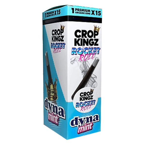 Crop Kingz | Rocket Roll | 1 Premium Cones | 15 Pouches | Dyna Mint
