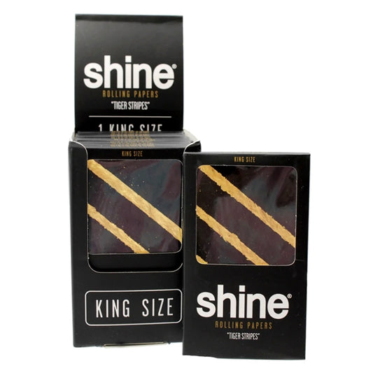 Shine | 24K Gold Rolling Papers | 1 King Size Paper | Tiger Stripes