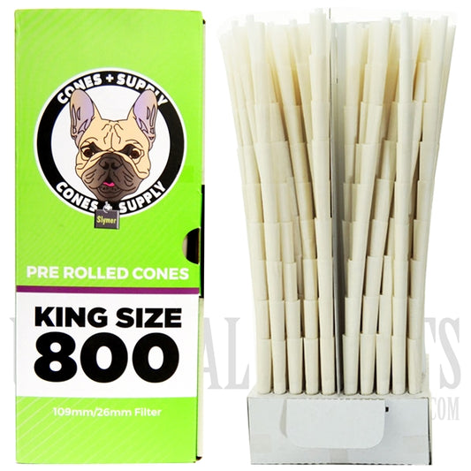 Cones + Supply | King Size 800 Pre Rolled Cones | 109mm/26mm Filter