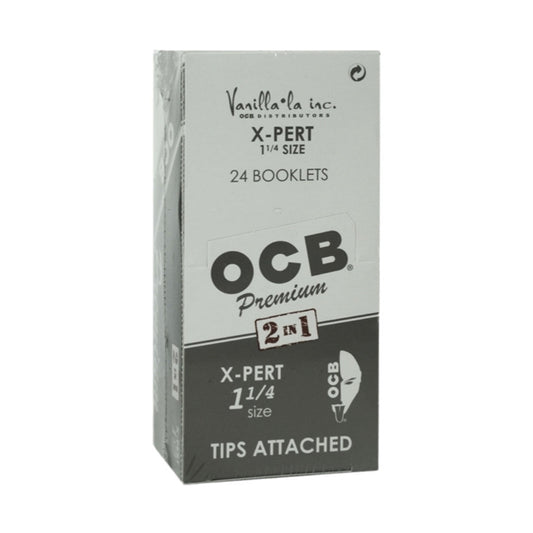 OCB X-Pert Rolling Papers 1 1/4 Size + Filters Attached