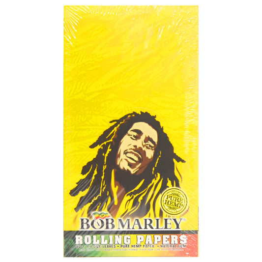 Bob Marley Rolling Papers | 1/4 Size Leaves | Pure Hemp Papers | 25 Booklets | 50 Leaves