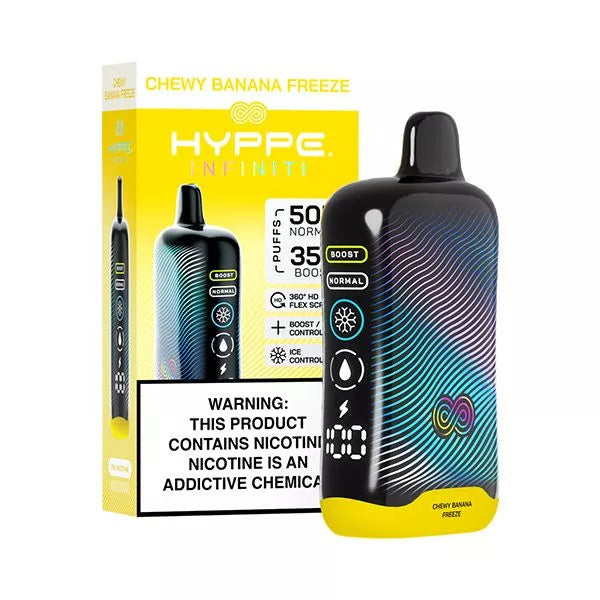 Hyppe Infiniti | 50K Puffs | 5% Nicotine | 5 Pack | Multiple Flavor Option