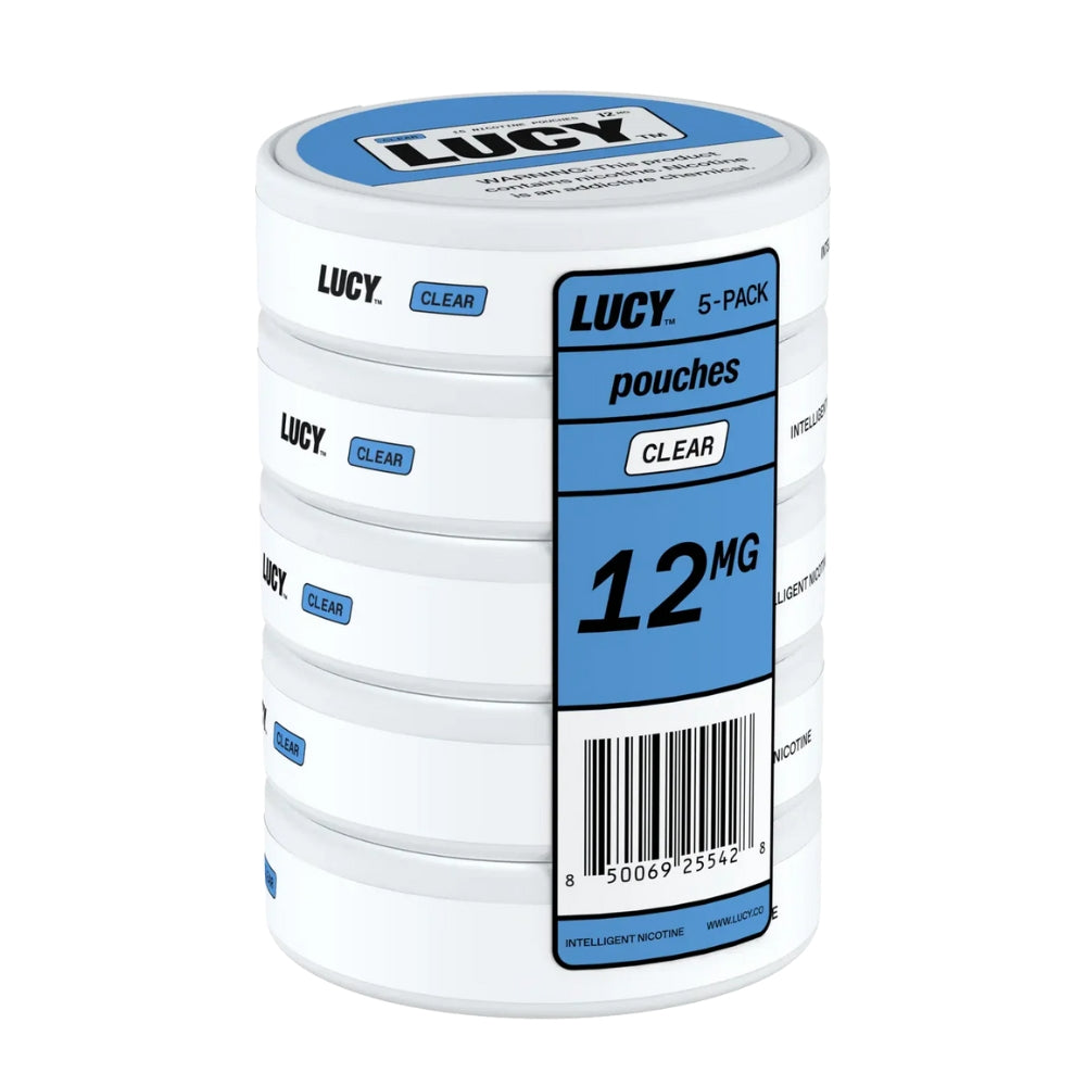 Lucy Nicotine Pouches | 12MG | 15 Pouches Per Pack | 5 Pack | Multiple Flavor Option