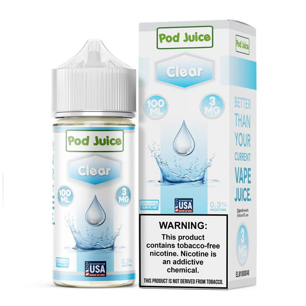 Pod Juice Nicotine E-Juice | 3-6MG | 100ML | Multiple Flavor Option