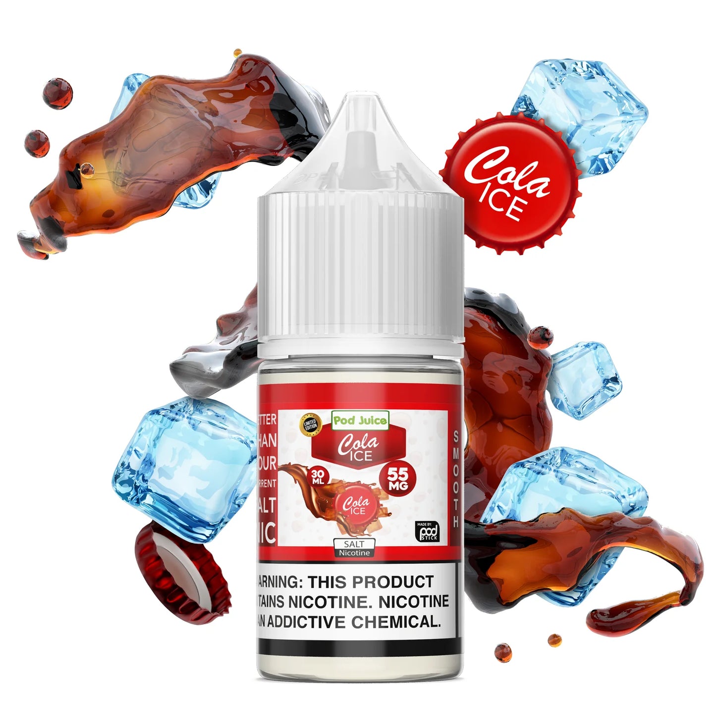 Pod Juice Salt Nicotine E-Juice | 35-55MG | 30ML | Multiple Flavor Option