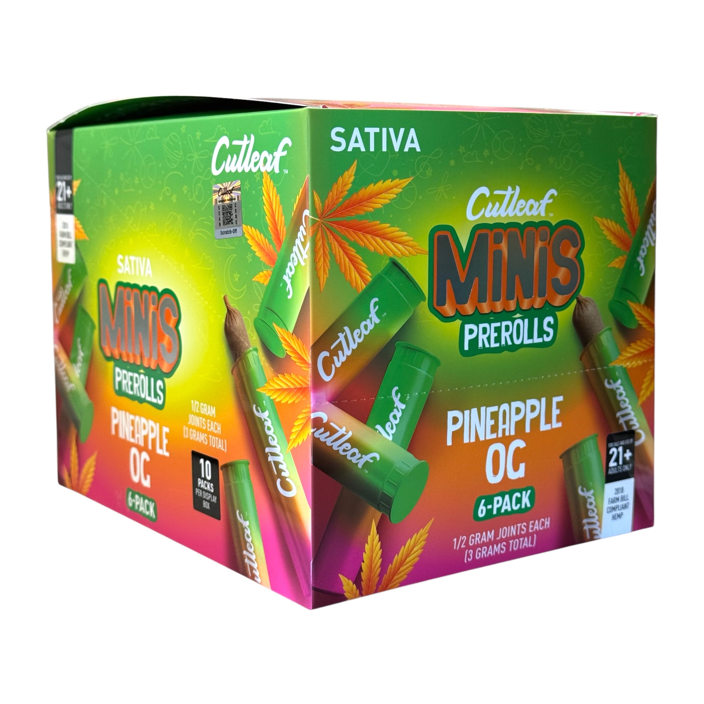 Cutleaf_MiniPreRolls_THCA-CBD-CBG_PineappleOG