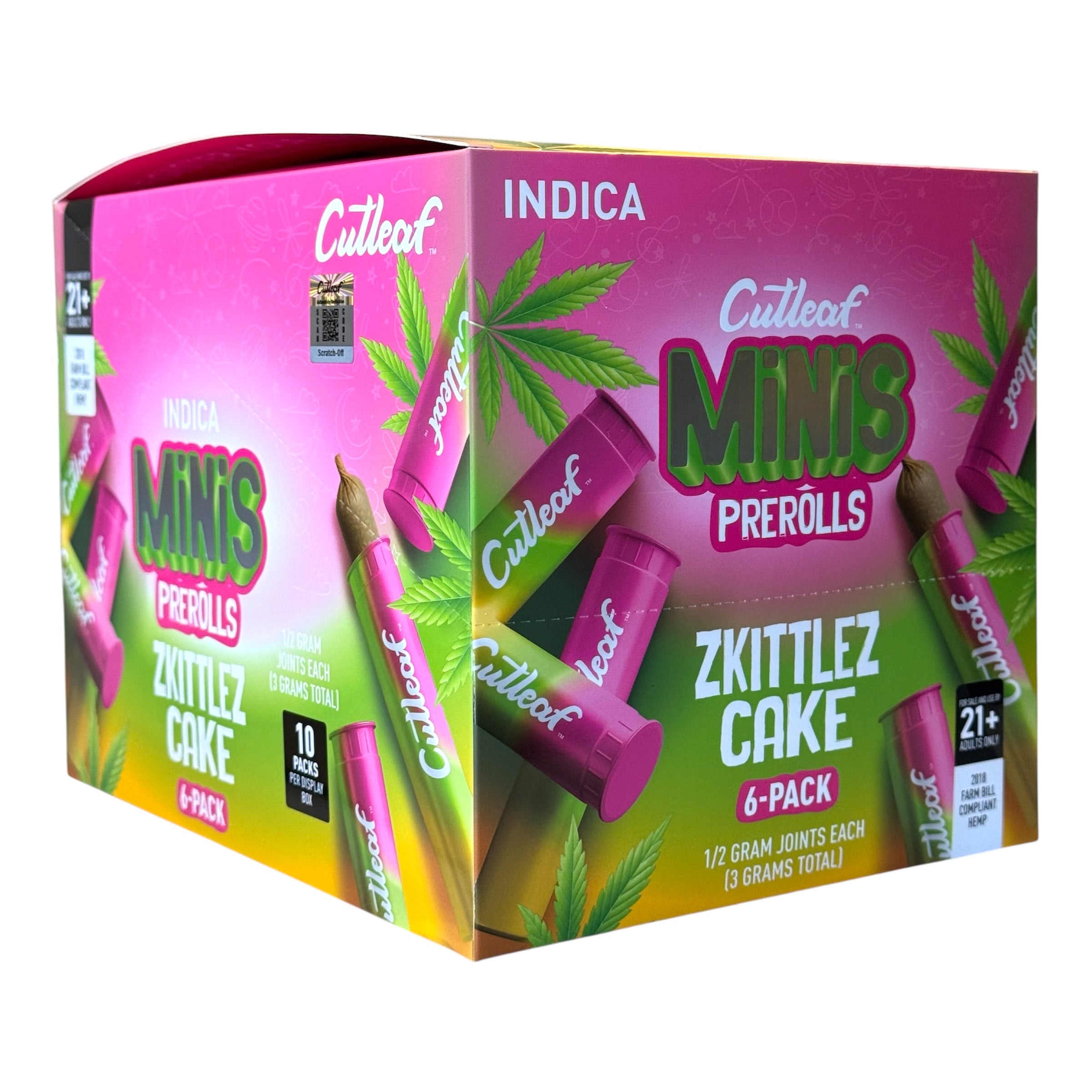 Cutleaf_MiniPreRolls_THCA-CBD-CBG_ZkittlezCake