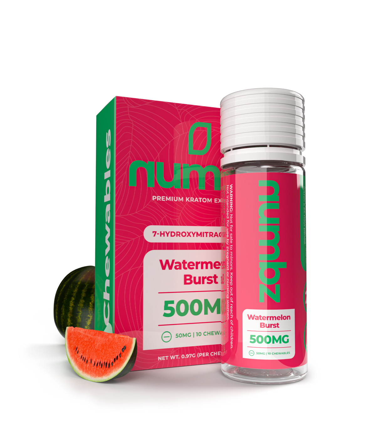 Numbz 7-OH Chewables 500MG (10 x 50MG) Multiple Flavors Wholesale