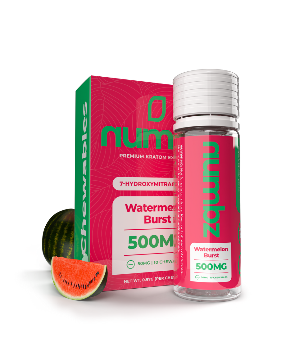 Numbz 7-OH Chewables 500MG – (10 x 50MG) | Multiple Flavors