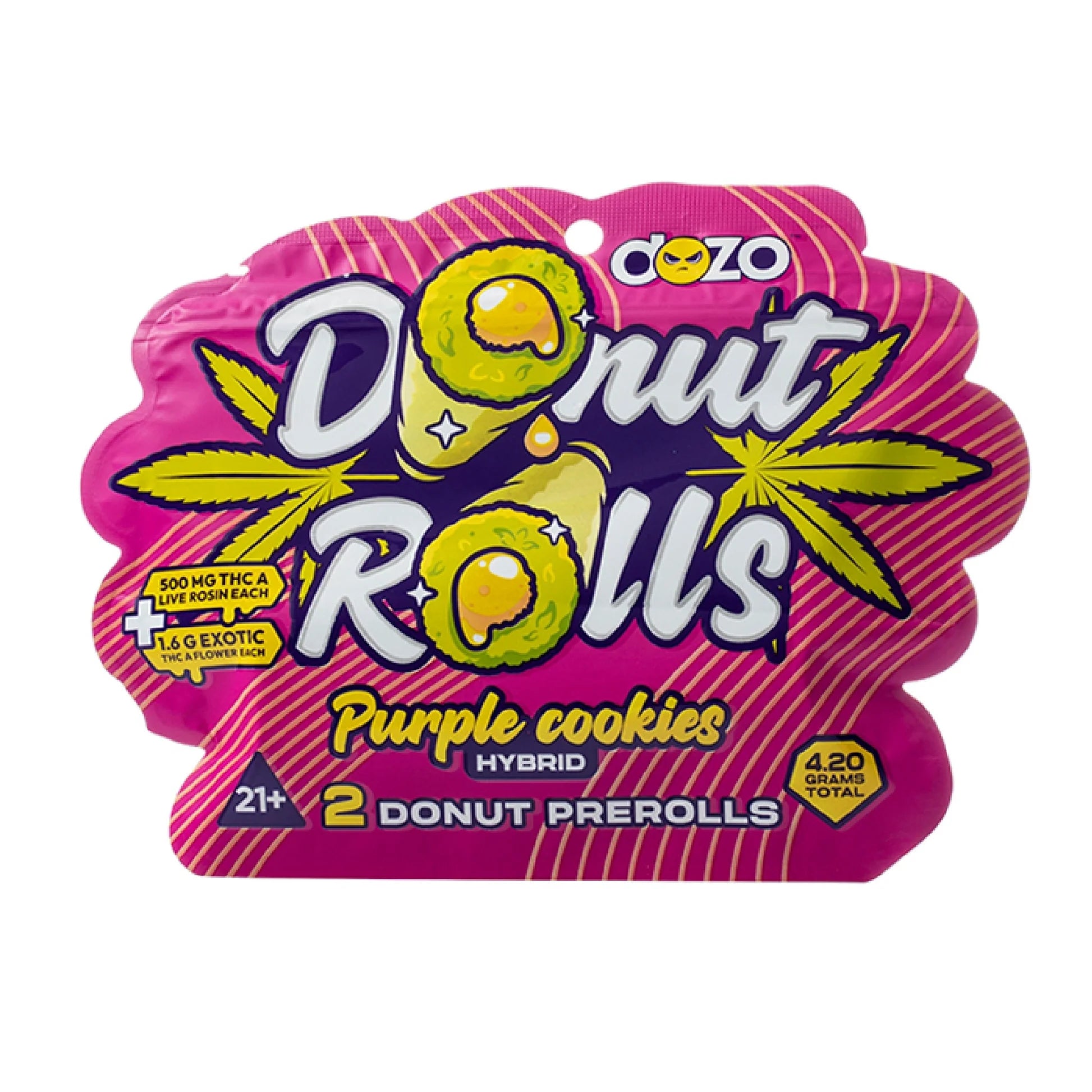 DozoDonutRolls_4.2Grams_2DonutPrerolls_PurpleCookies