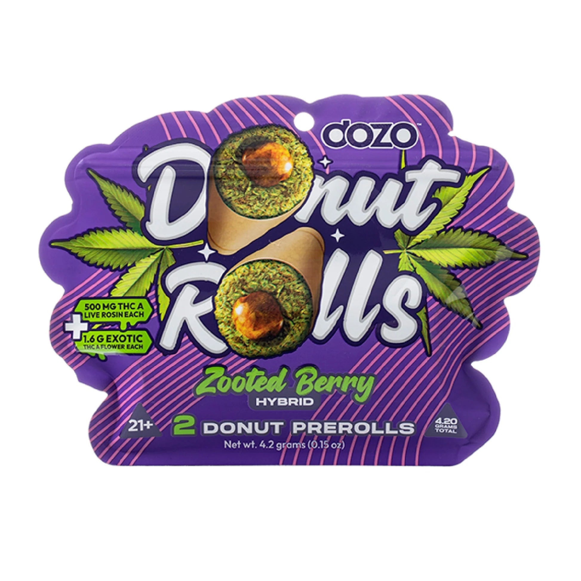DozoDonutRolls_4.2Grams_2DonutPrerolls_ZootedBerry