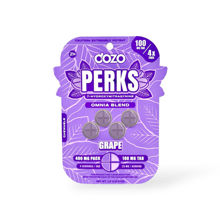 DozoPerks_7Hydroxymitragynine_400MG_100MGPerTablet_Grape