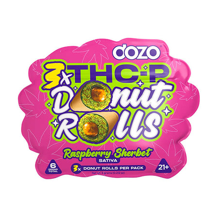 Dozo_DonutRolls_3xTHCPRollsPerPack_RaspberrySherbet