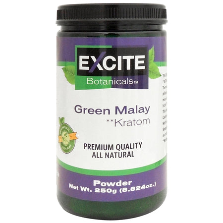 ExciteBotanicalsKratom_250GPowder_GreenMalay
