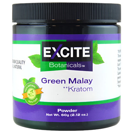 ExciteBotanicalsKratom_60GPowder_GreenMalay