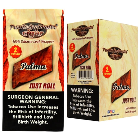 Fronto Leaf Master | 2 Flat Wrap | 24 Pouches | 48 Smokes | Multiple Flavor Option