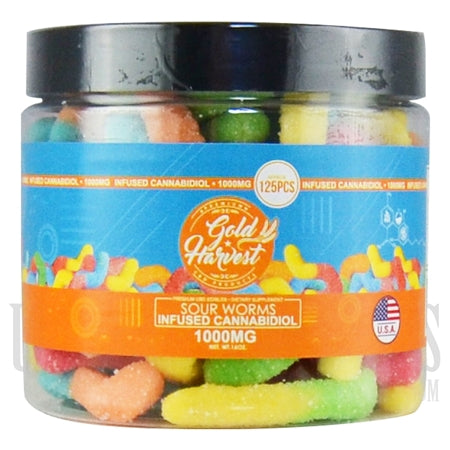 GoldHarvestGummies_1000MG_SourWorms