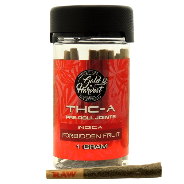 GoldHarvest_1GPrerolls_THCAJoints_ForbiddenFruit