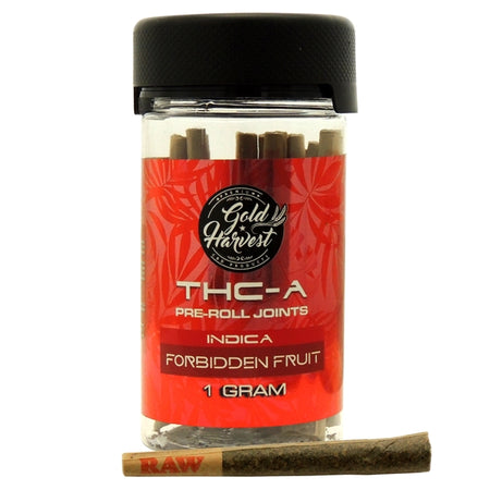 GoldHarvest_1GPrerolls_THCAJoints_ForbiddenFruit