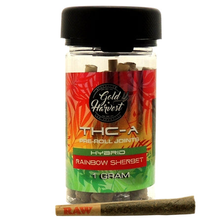 GoldHarvest_1GPrerolls_THCAJoints_RainbowSherbet