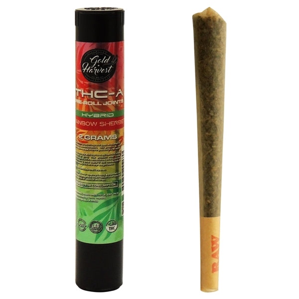 GoldHarvest_2GPrerolls_THCAJoints_RainbowSherbet1