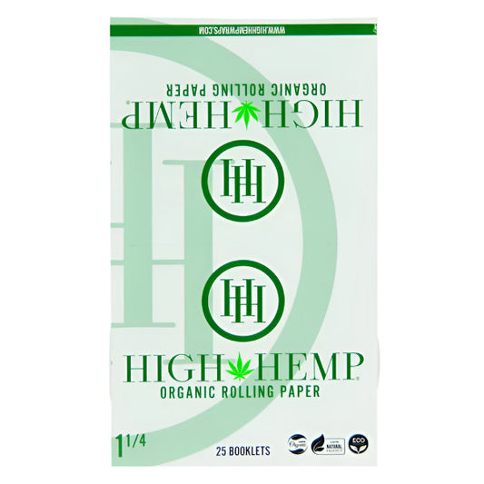 High Hemp Organic Rolling Paper 1 1/4. 25 Booklets