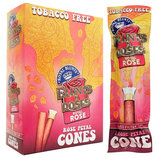 Royal Cones | Blunts N Roses | 1 Rose Petal Cones | 10 Packs | Glass Filter