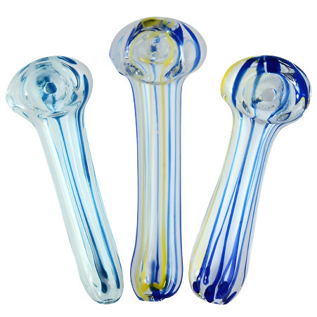 Glass Hand Pipe | Color Lines | 3"