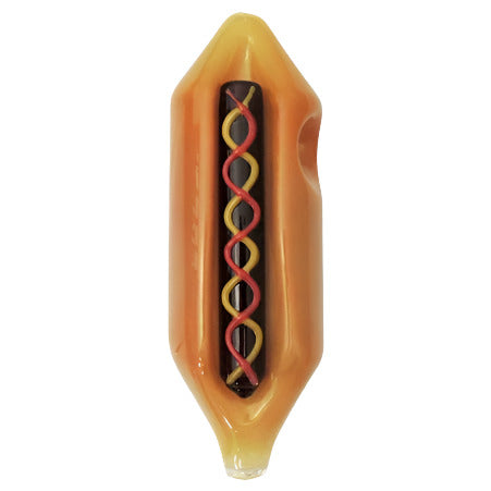 5" Glass Hot Dog Hand Pipe