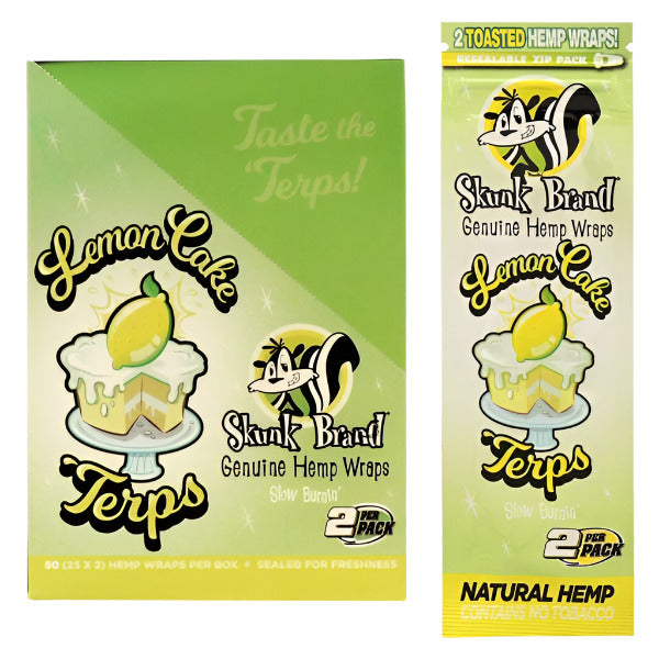 Skunk Brand Hemp Wraps | 25 Pouches | 2 Hemp Wraps | 50 Hemp Wraps Per Box | 4 Flavor Choices