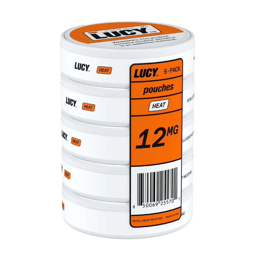 Lucy Nicotine Pouches | 12MG | 15 Pouches Per Pack | 5 Pack | Multiple Flavor Option