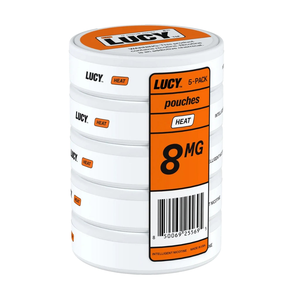 Lucy Nicotine Pouches | 8MG | 15 Pouches Per Pack | 5 Pack | Multiple Flavor Option