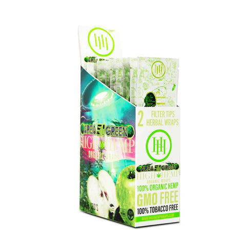 HighHemp_2Wraps_25Pouches_GreenApple