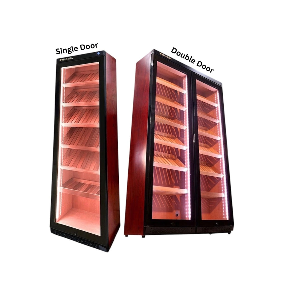 Madera Red Wood Cigar Humidor Cabinet | Up to 4000 Cigars | 2 Options