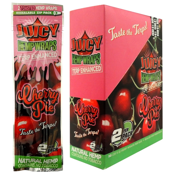 Juicy Hemp Wraps | Terp Enhanced | 25 Pouches | 2 Wraps