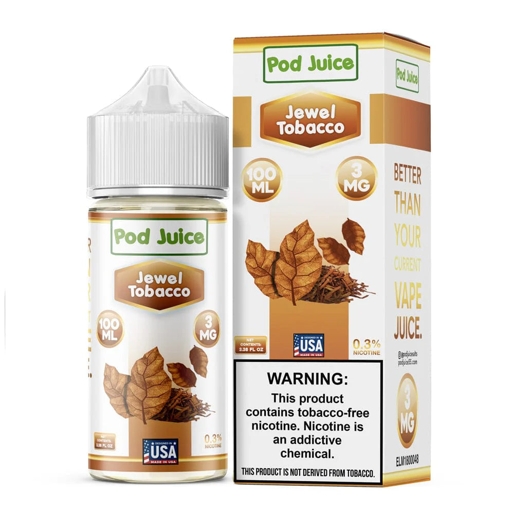 Pod Juice Nicotine E-Juice | 3-6MG | 100ML | Multiple Flavor Option