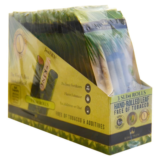 Slim King Palms All Natural Hand Rolled Leaf. 24 Count. 3 Each