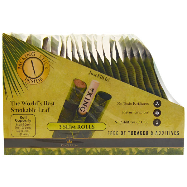Slim King Palms All Natural Hand Rolled Leaf. 24 Count. 3 Each