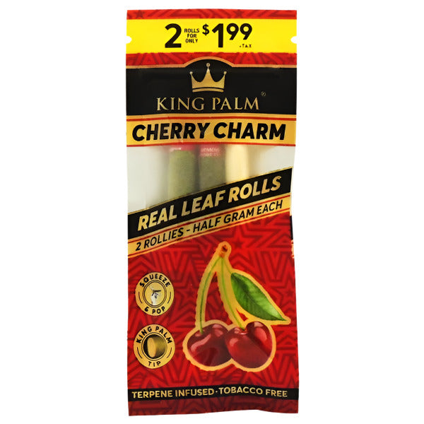 King Palms | Half Gram Each | 2 Rollies | 20 Pack | Cherry Charm