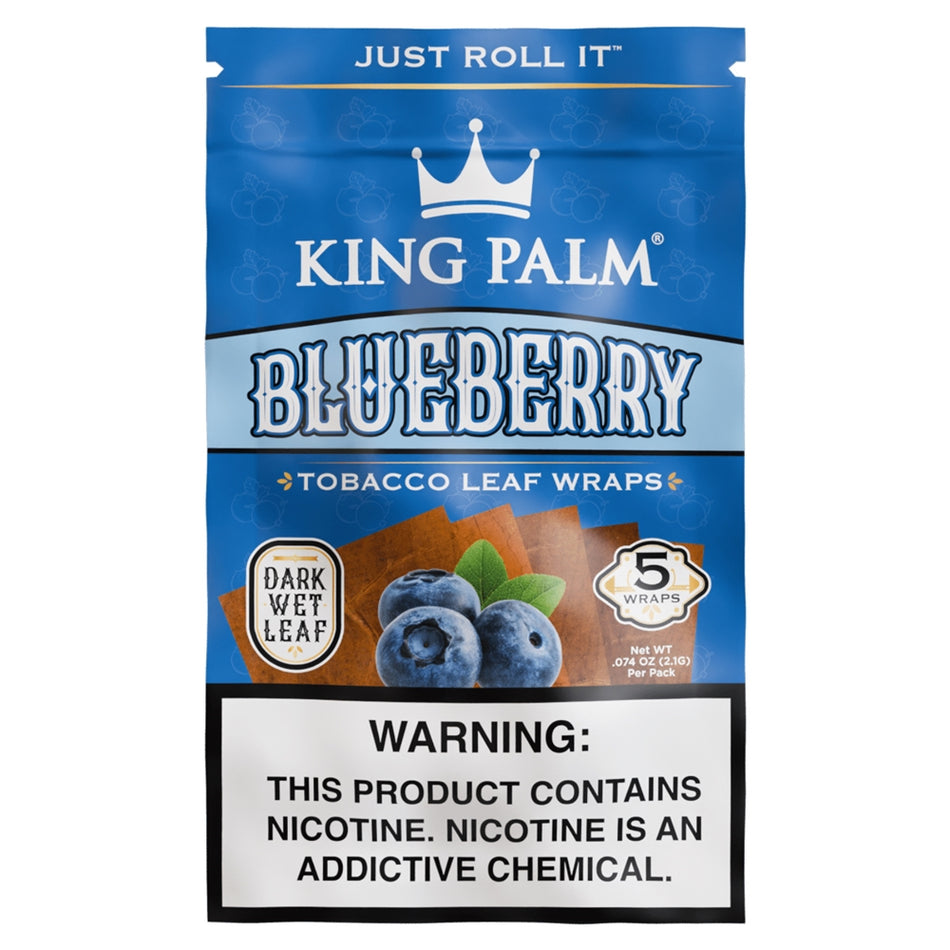 King Palm Tobacco Sheets | 5 Leaf Wraps | 8 Pack