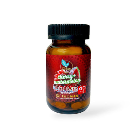 KratomKulture_7OHMSPlatinum_40MG_101Tablets_CherryWatermelon